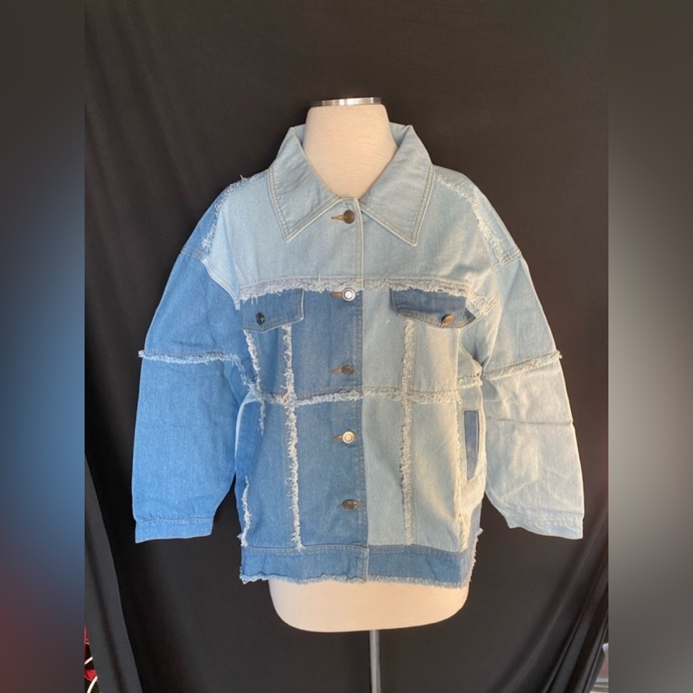 Women’s Patchwork Denim Jacket Small - image 1